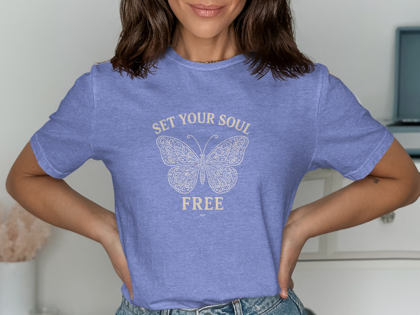 Set Your Soul Free Butterfly Quote T-shirt product