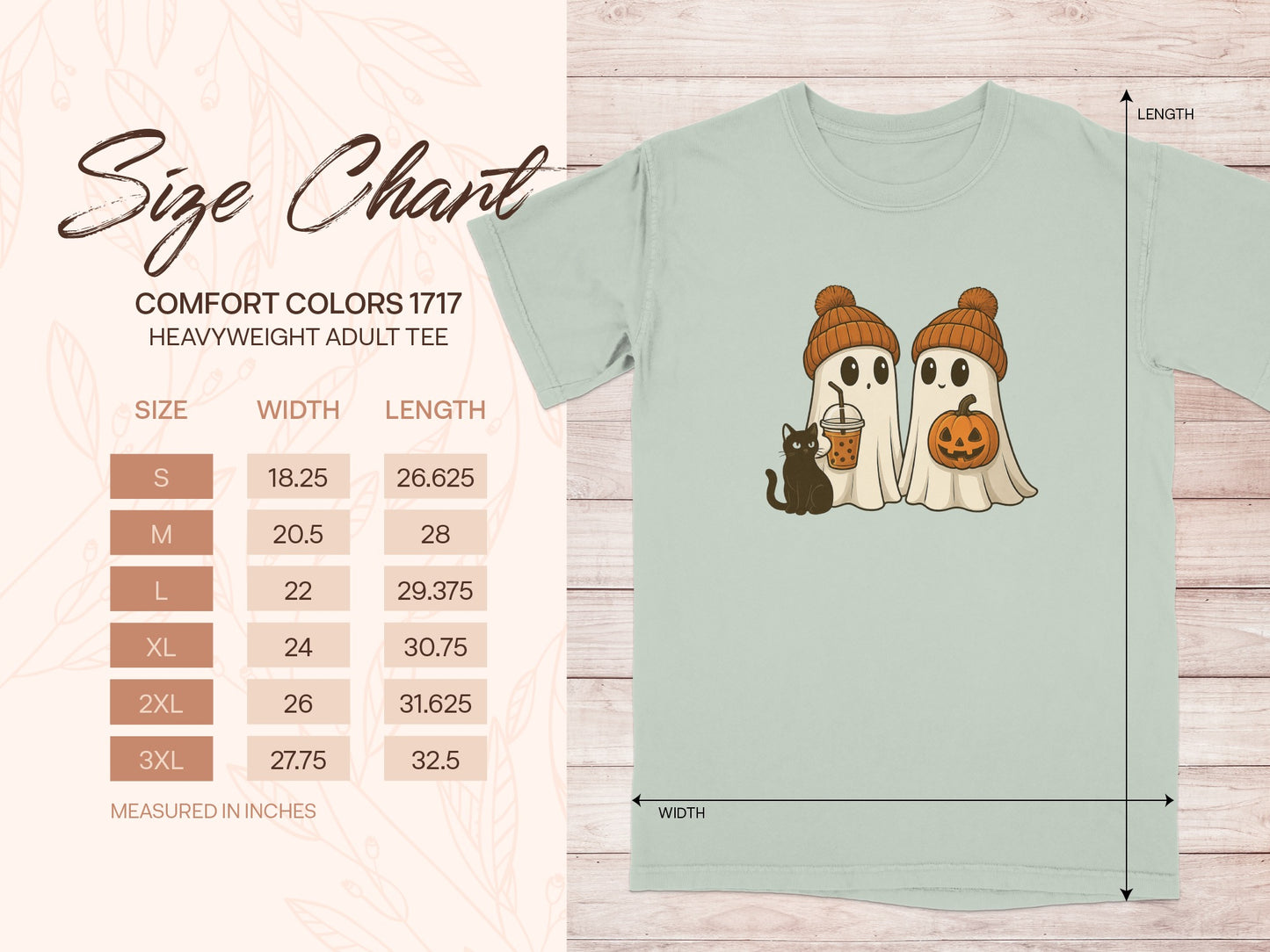 Cute Halloween Ghosts and Cat Graphic Tee Shirt product