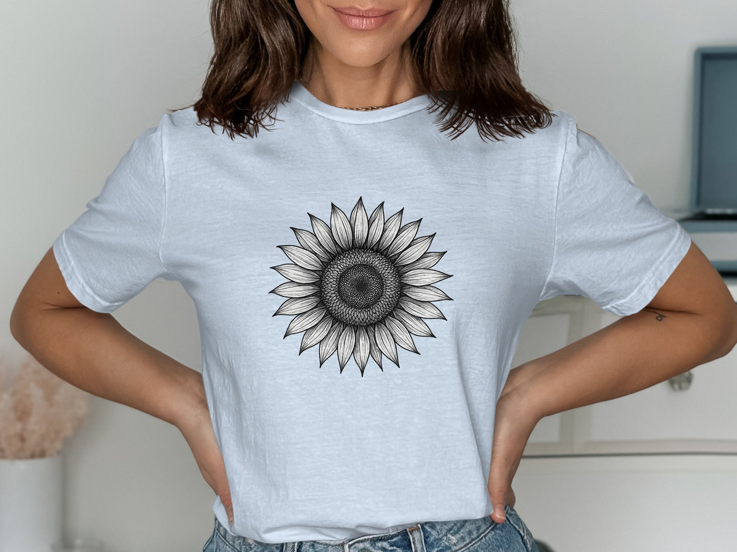 Sunflower Graphic Unisex Casual Everyday Wear T-shirt Product