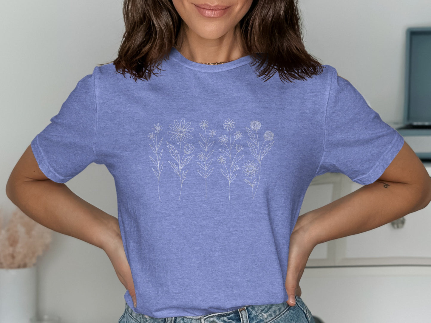 Floral Graphic Tee for Stylish and Comfortable Product Type