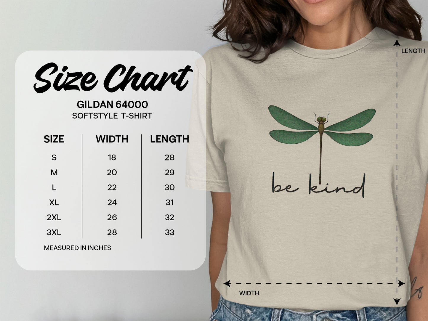 Be Kind Dragonfly Graphic Softstyle T-Shirt product