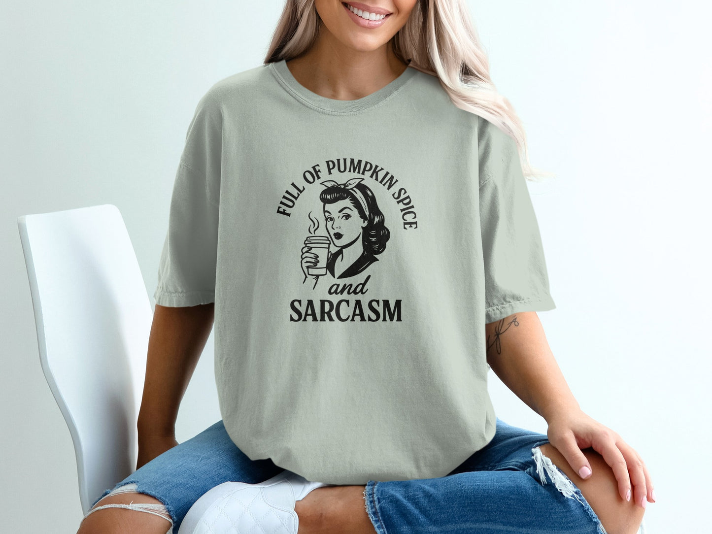 Full of Pumpkin Spice and Sarcasm Tee Shirt product type