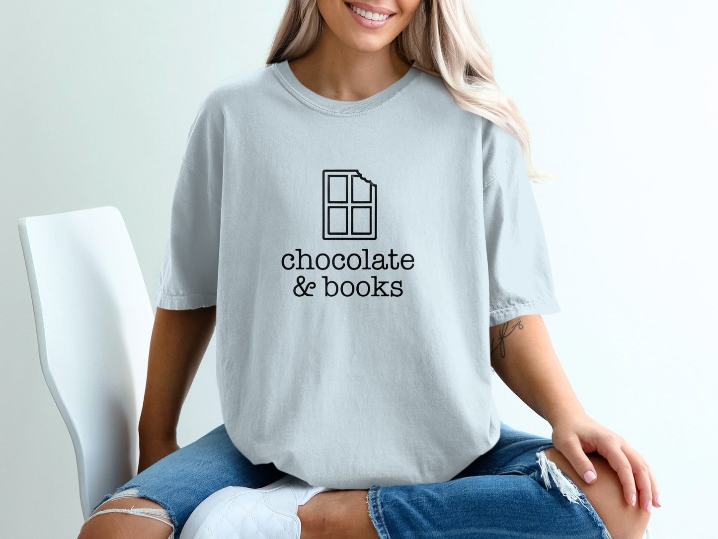 Chocolate and Books Printed Tee Shirt product type