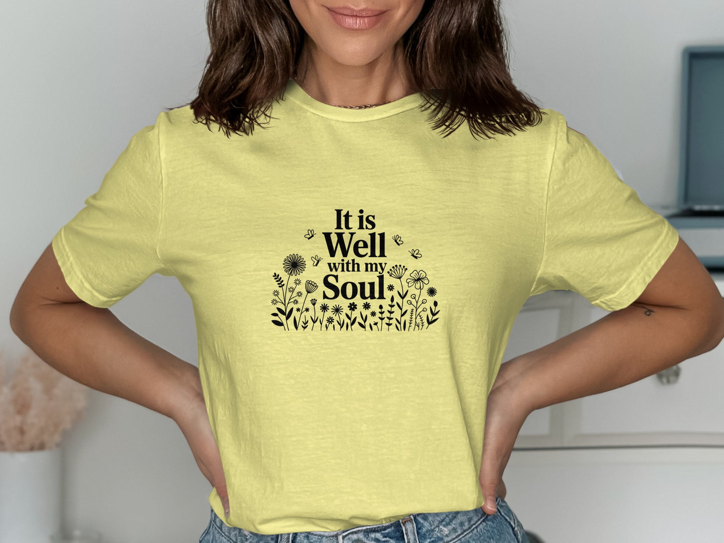 It is Well with my Soul Floral Graphic Tee product