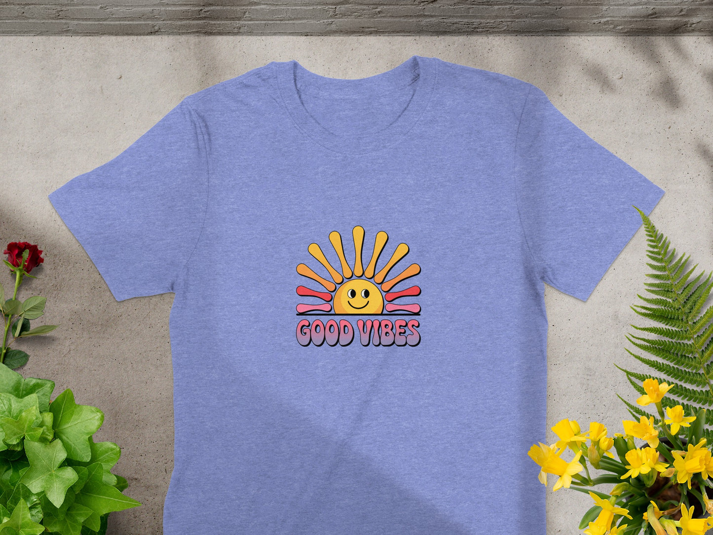 Good Vibes Sun Happy Graphic Print Tee product