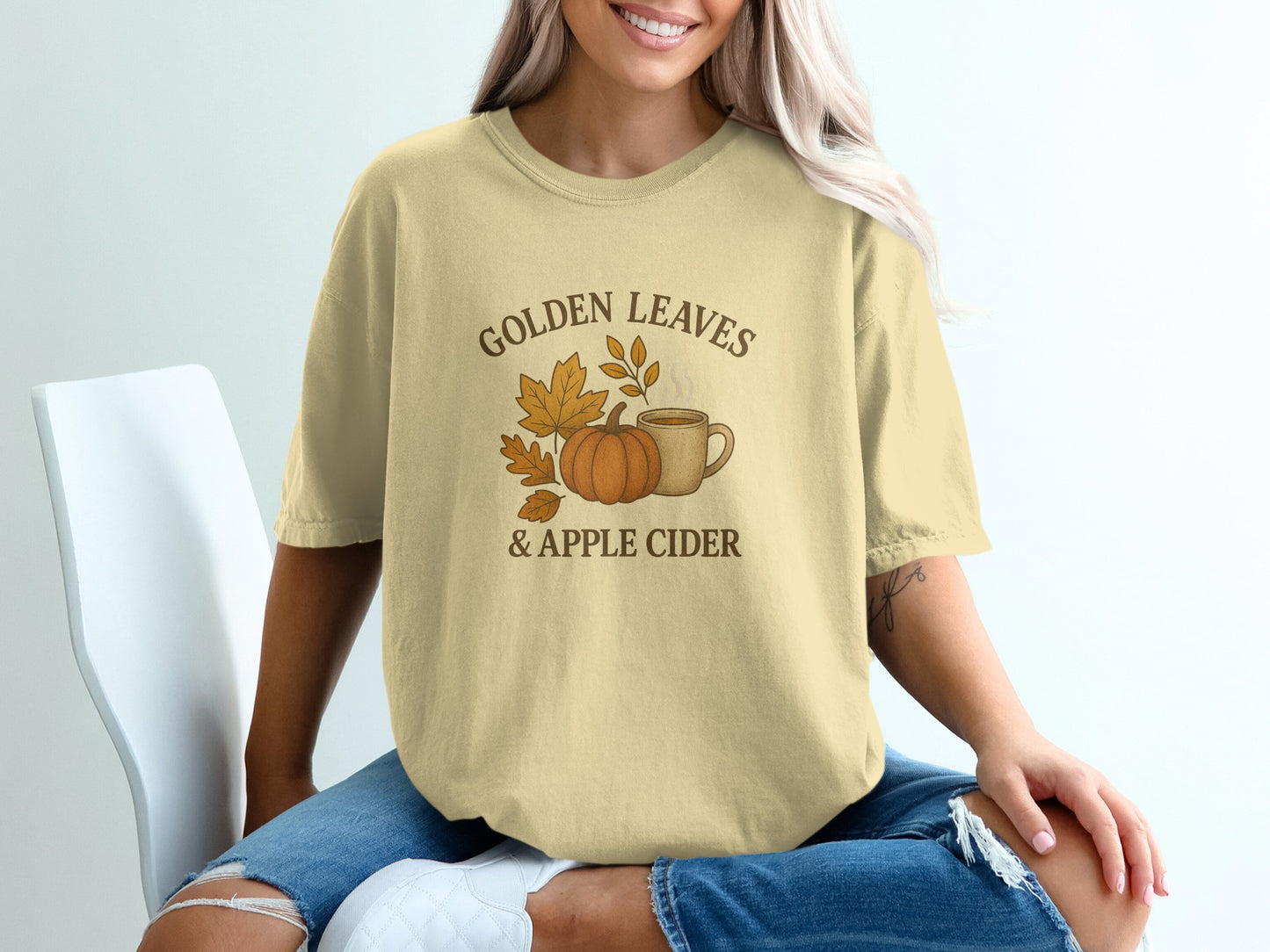 Golden Leaves and Apple Cider Graphic product type