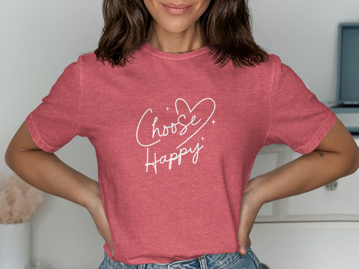 Choose Happy Heart Graphic Casual Shirt product