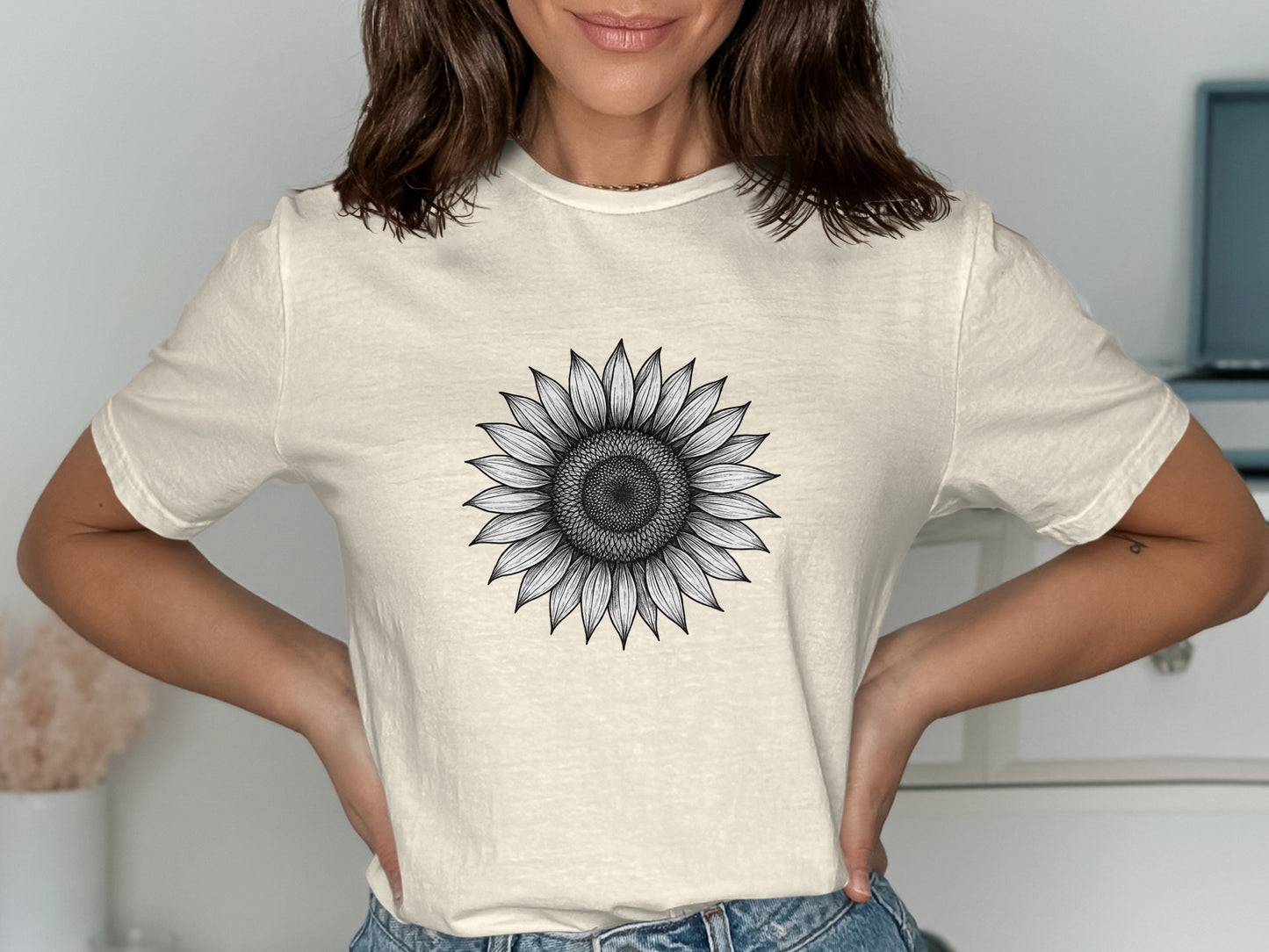 Sunflower Graphic Tee Casual Stylish Women's Product
