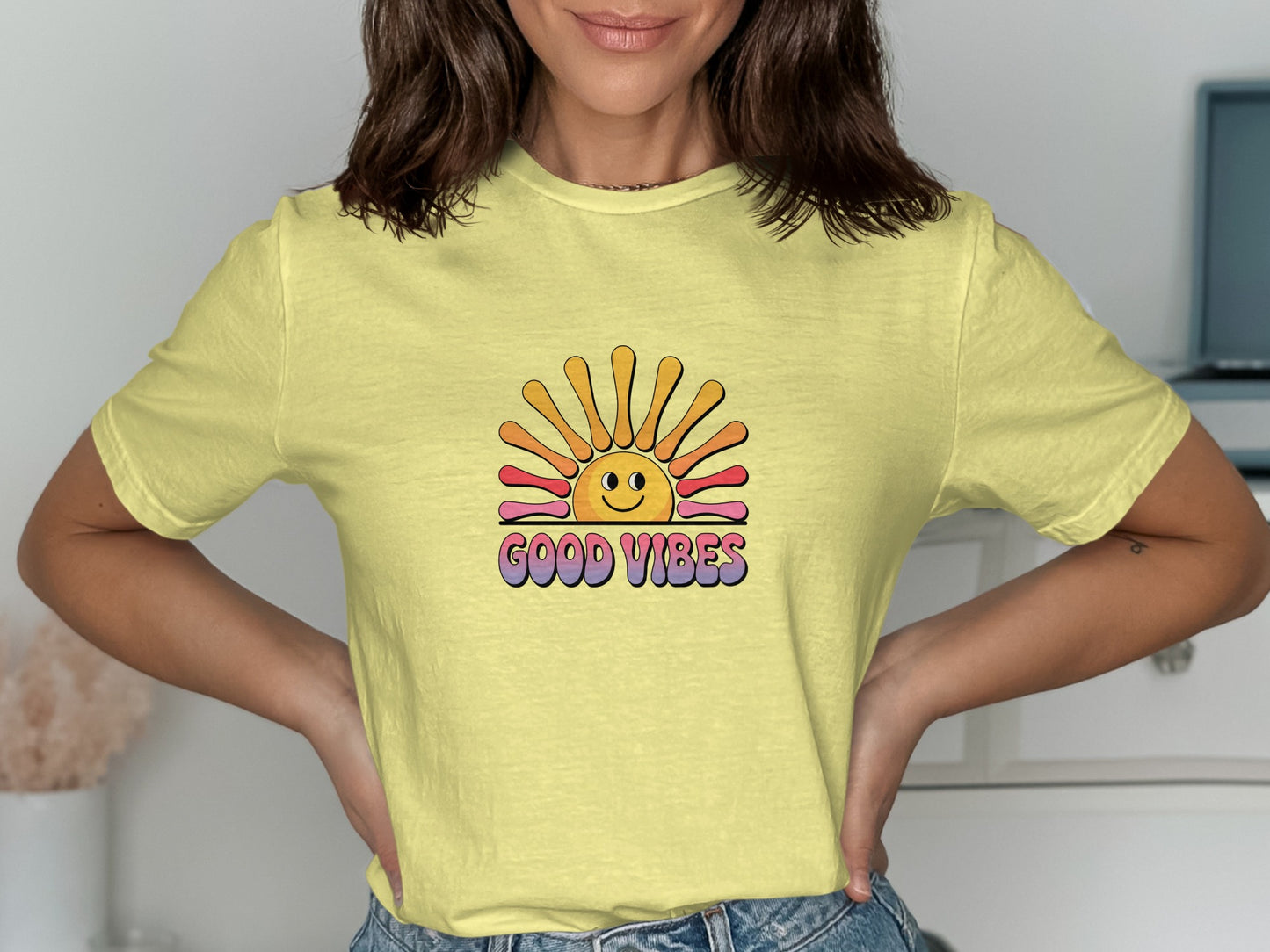 Good Vibes Happy Sun Graphic T-shirt product type