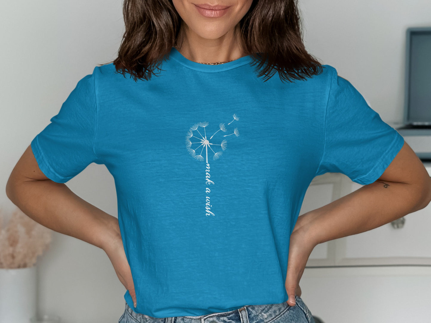 Make a Wish Blue T-Shirt Casual Wear product type