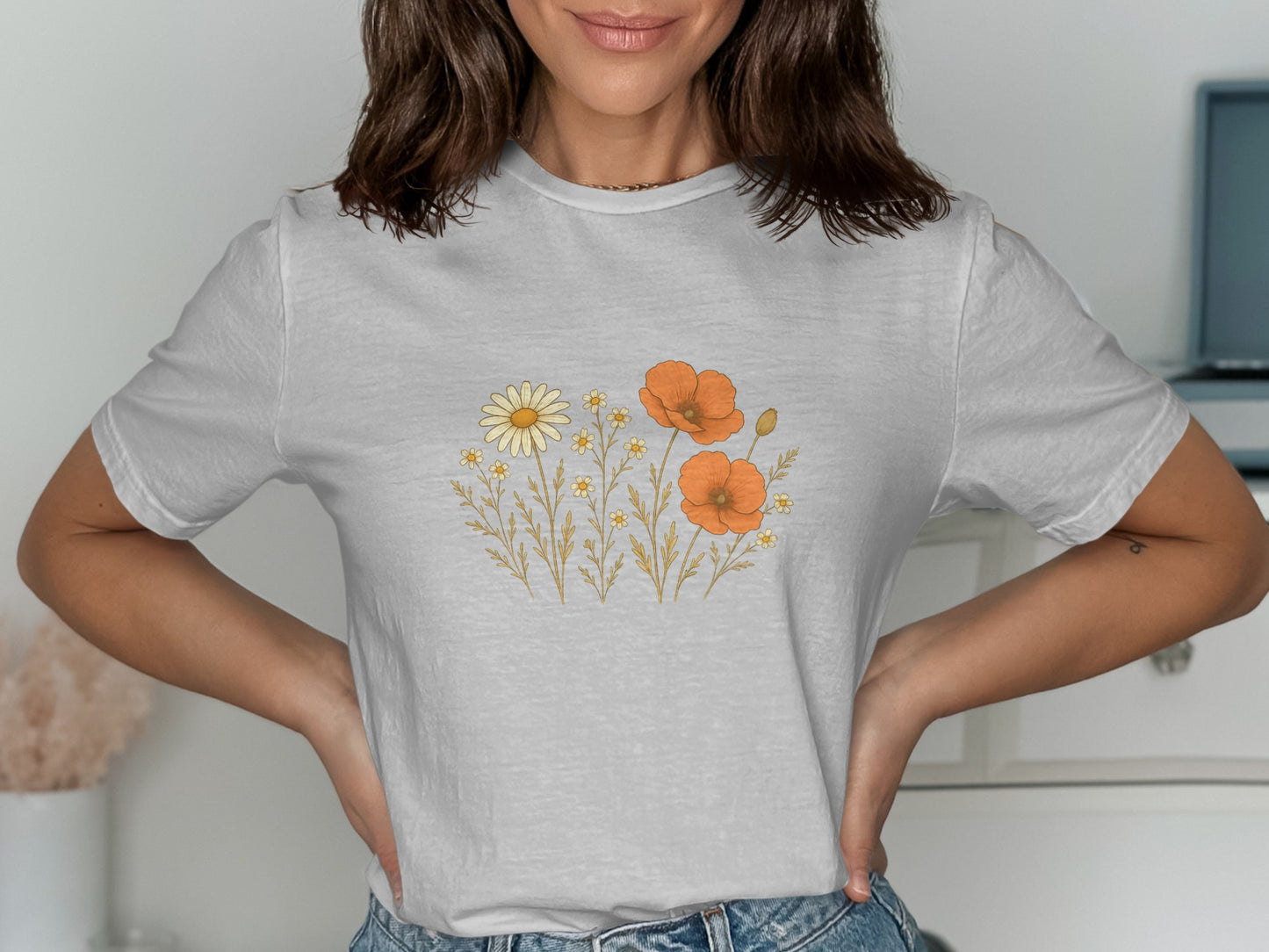 Floral Graphic Short Sleeve Tee Shirt product type