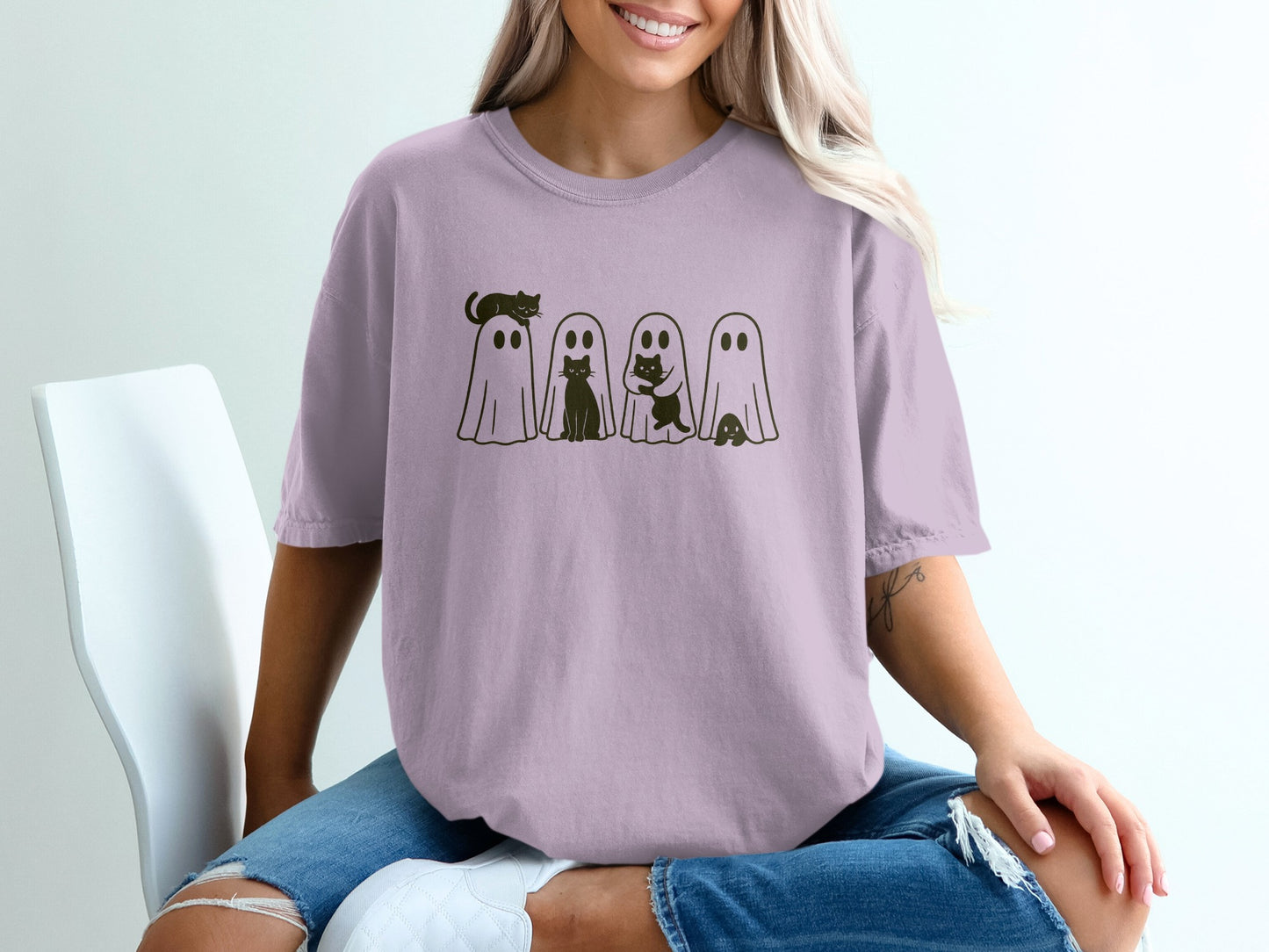 Cute Ghost Family Graphic Printed T-shirt product