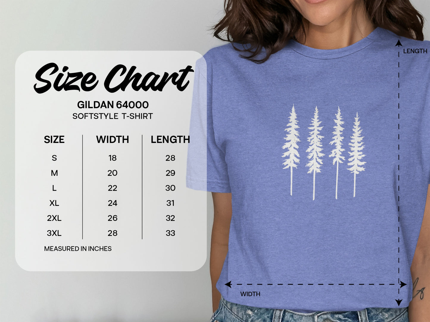 Blue Casual T-Shirt with Tree Graphic Design product