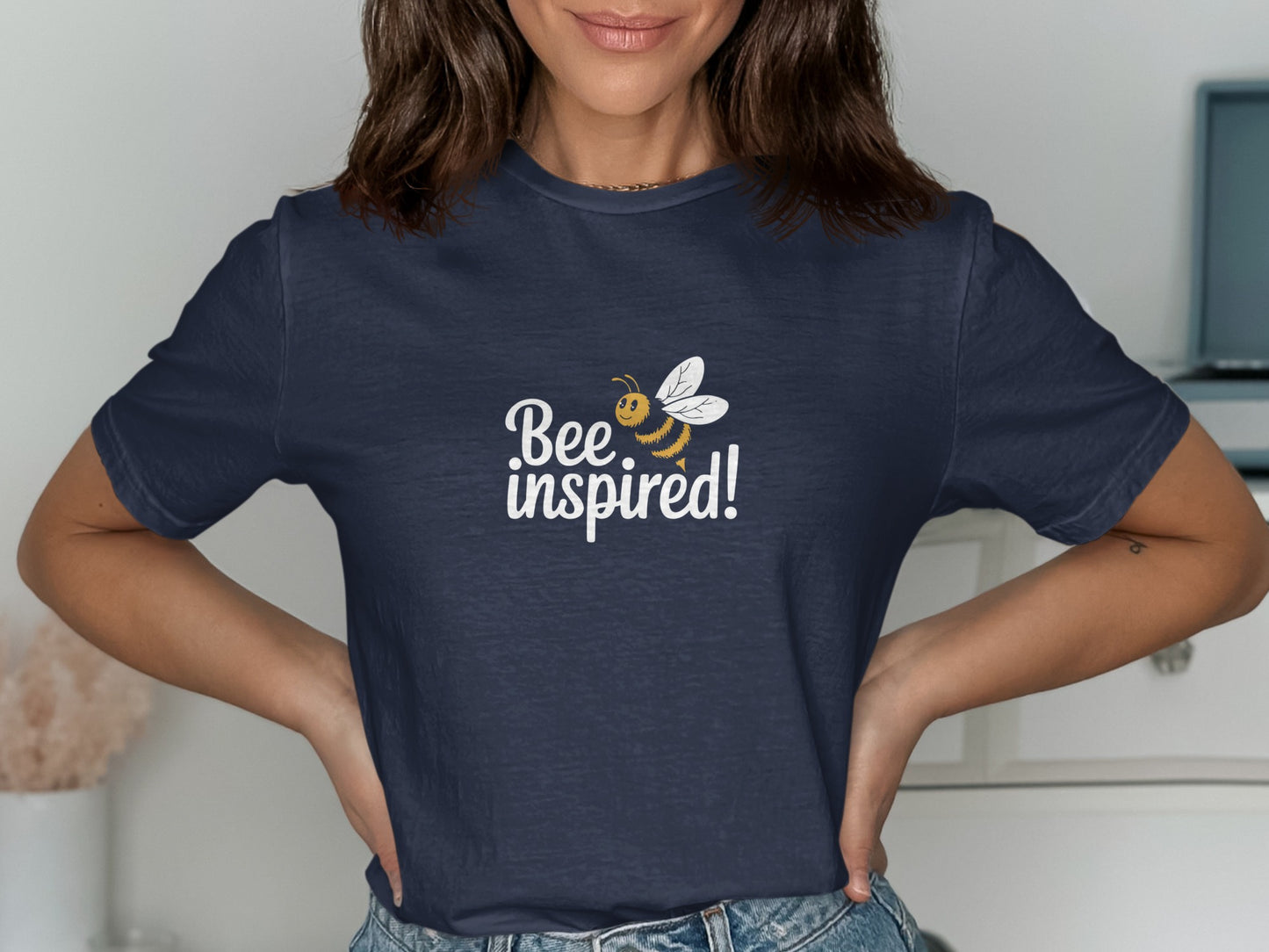 Bee Inspired Graphic Tee Comfortable Casual TShirt product type