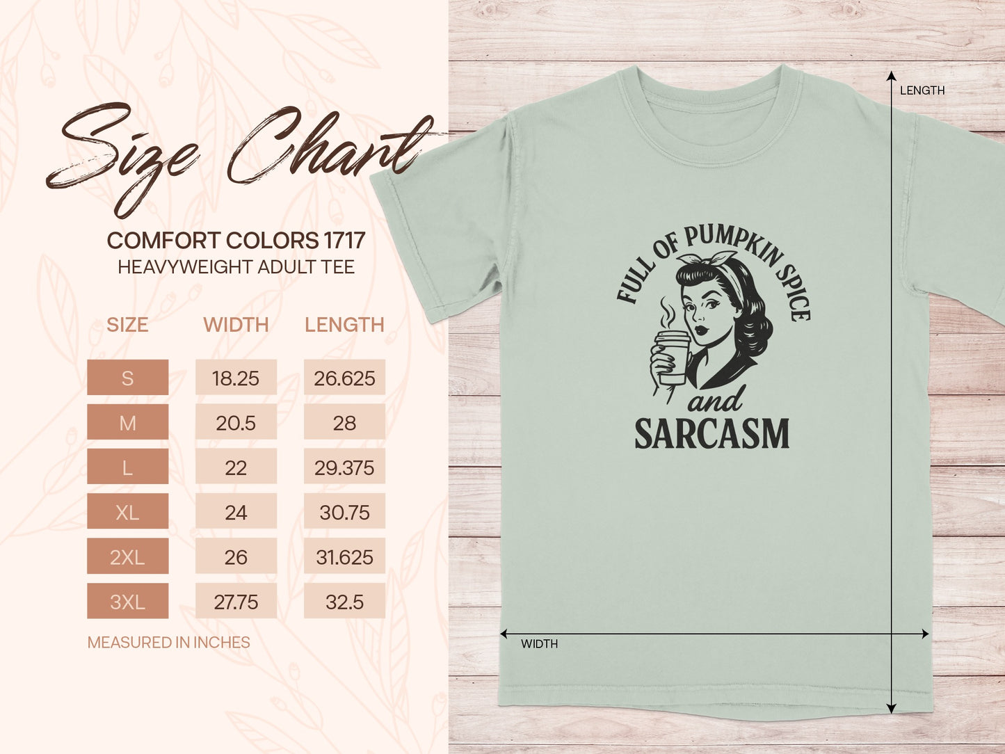 Full of Pumpkin Spice and Sarcasm Adult Tee product type