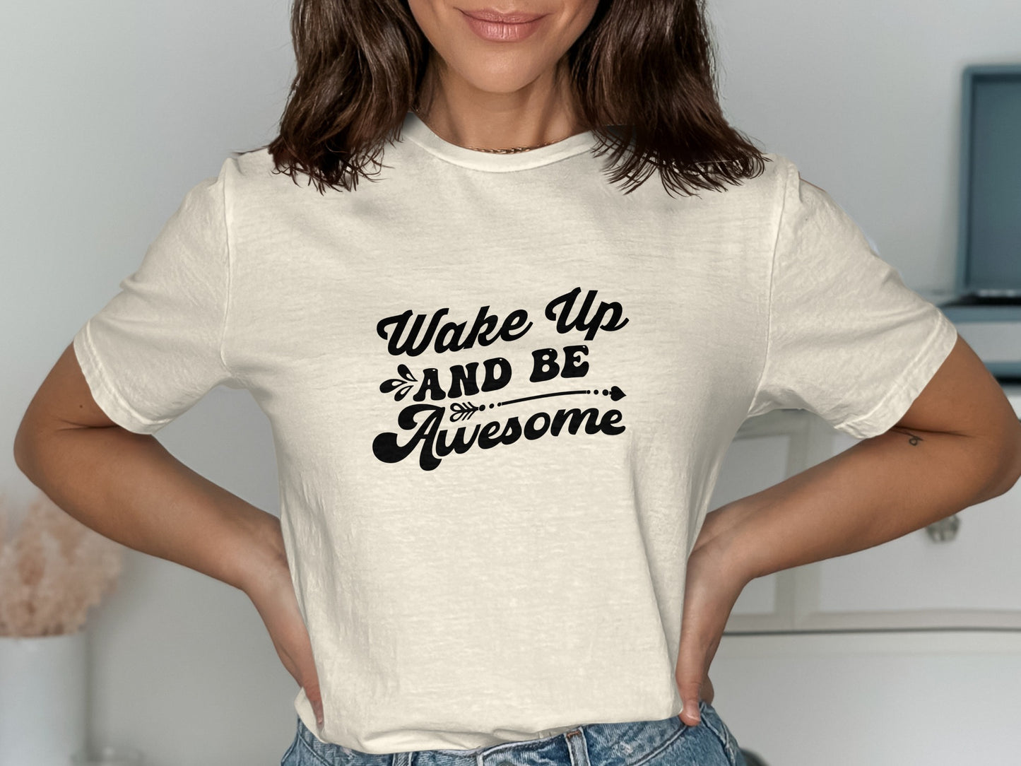 Wake Up And Be Awesome Graphic Tee Shirt product type