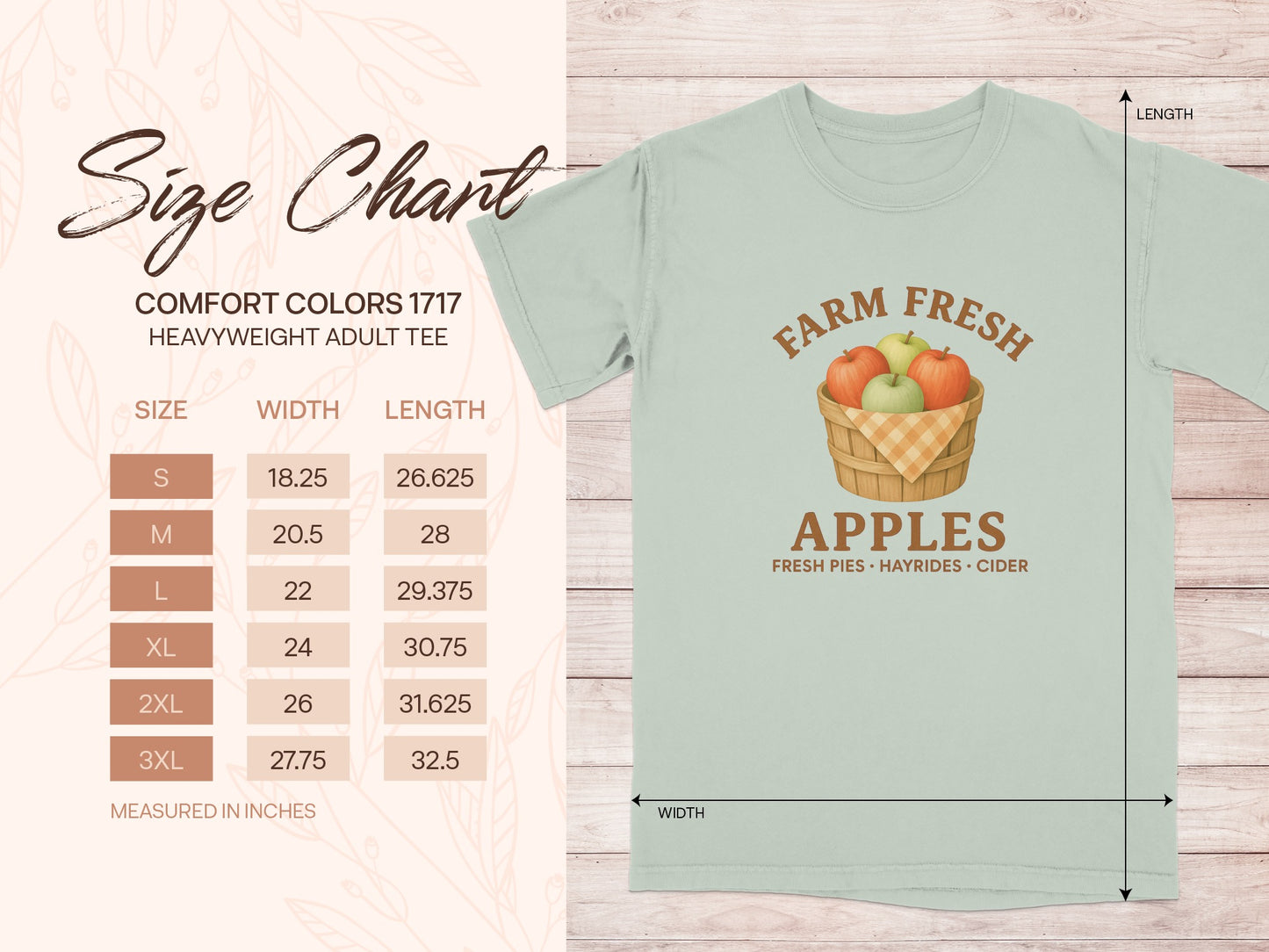 Farm Fresh Apples Graphic Adult Tee Shirt product