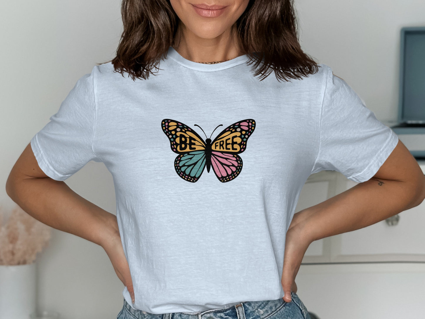 Be Free Butterfly Graphic Tee Shirt product type