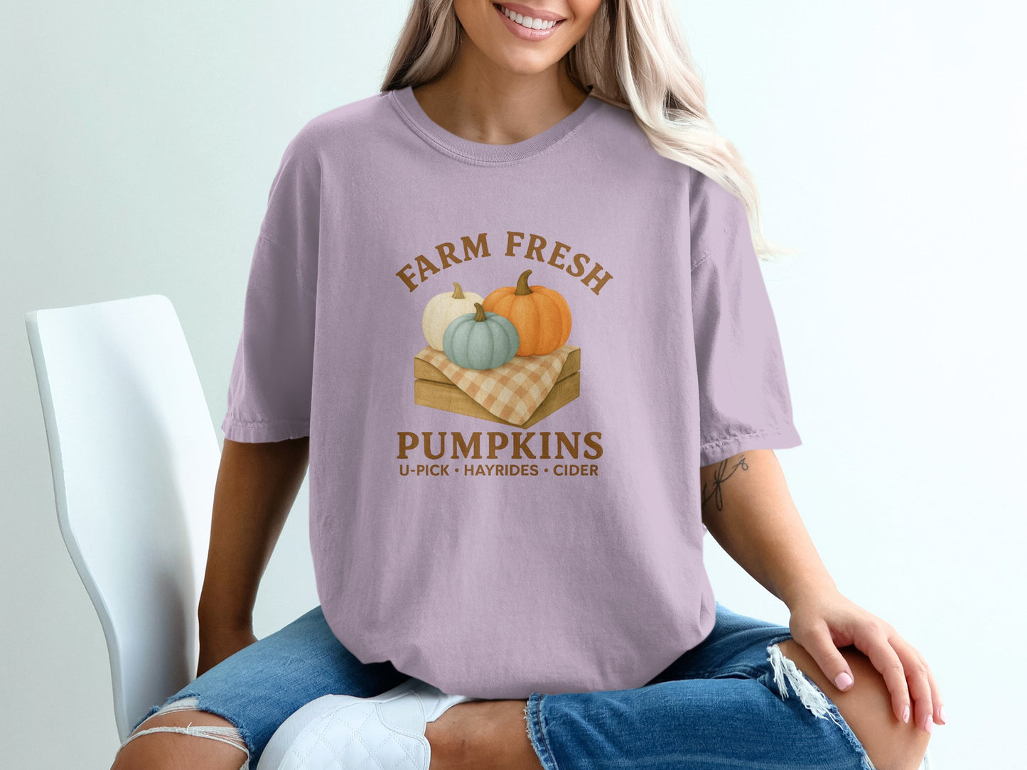 Farm Fresh Pumpkins U-Pick Hayrides Cider Shirt product type