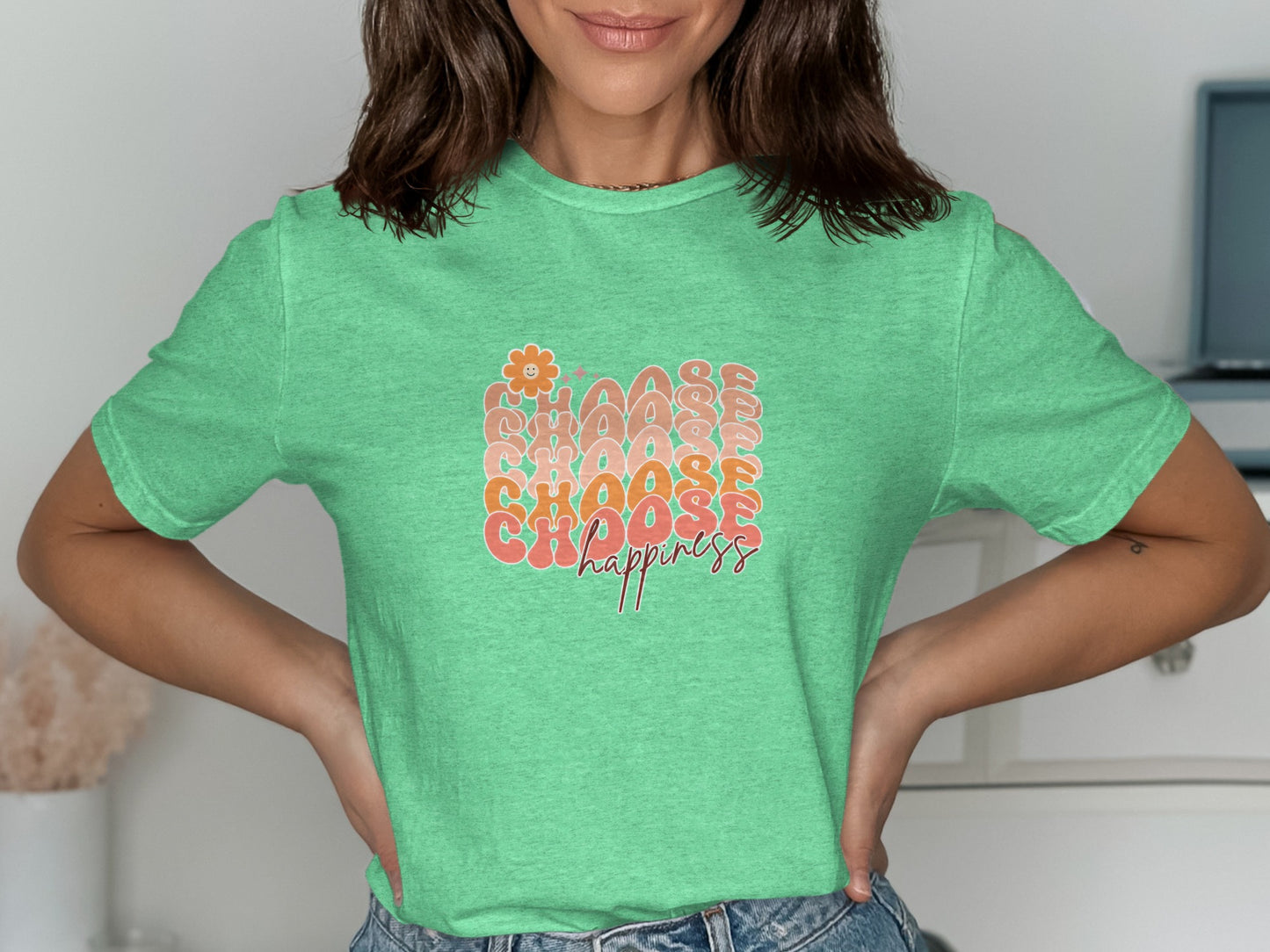 Embrace Happiness Graphic Tee Casual Wear Shirt Top Product
