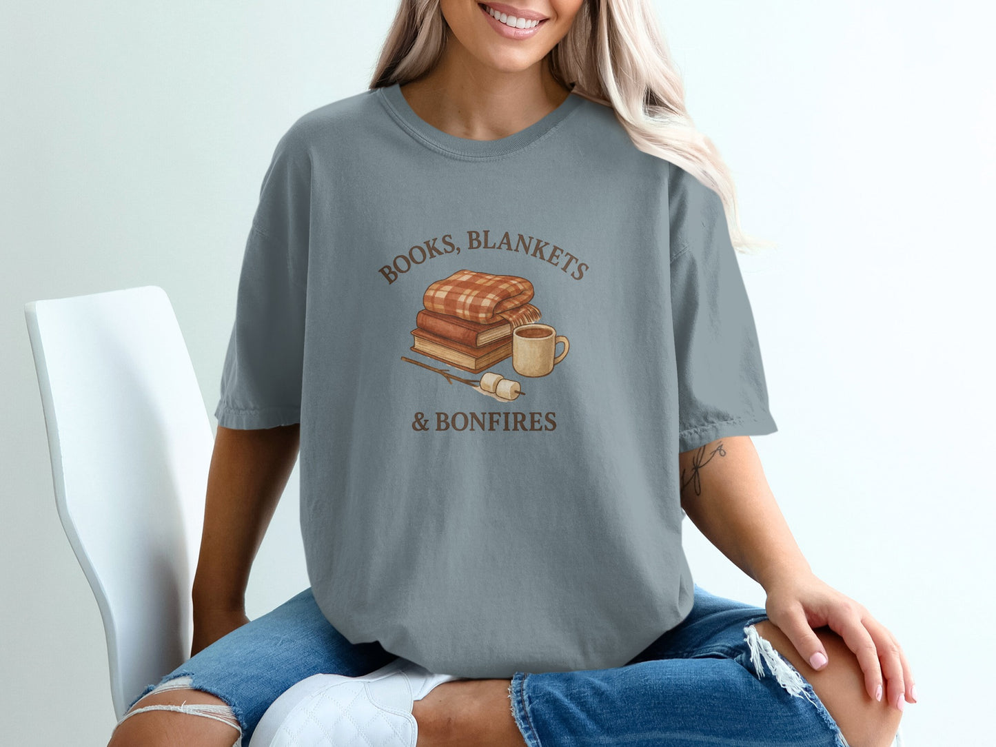 Cozy Books Blankets Bonfires Themed Apparel product