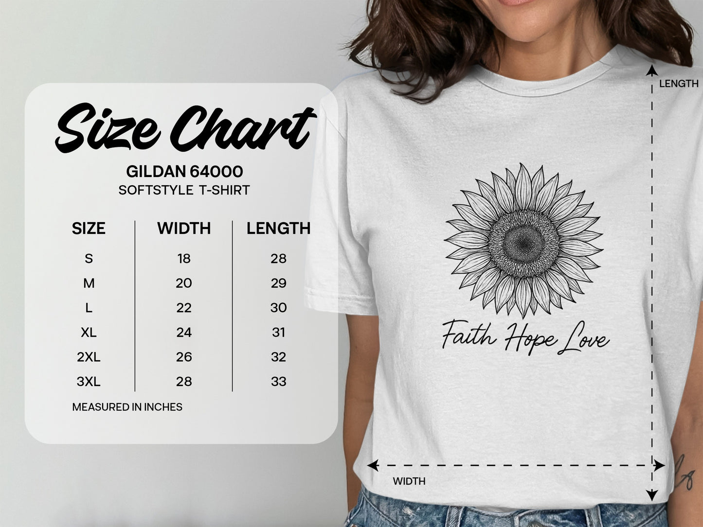 Faith Hope Love Sunflower T-Shirt product type