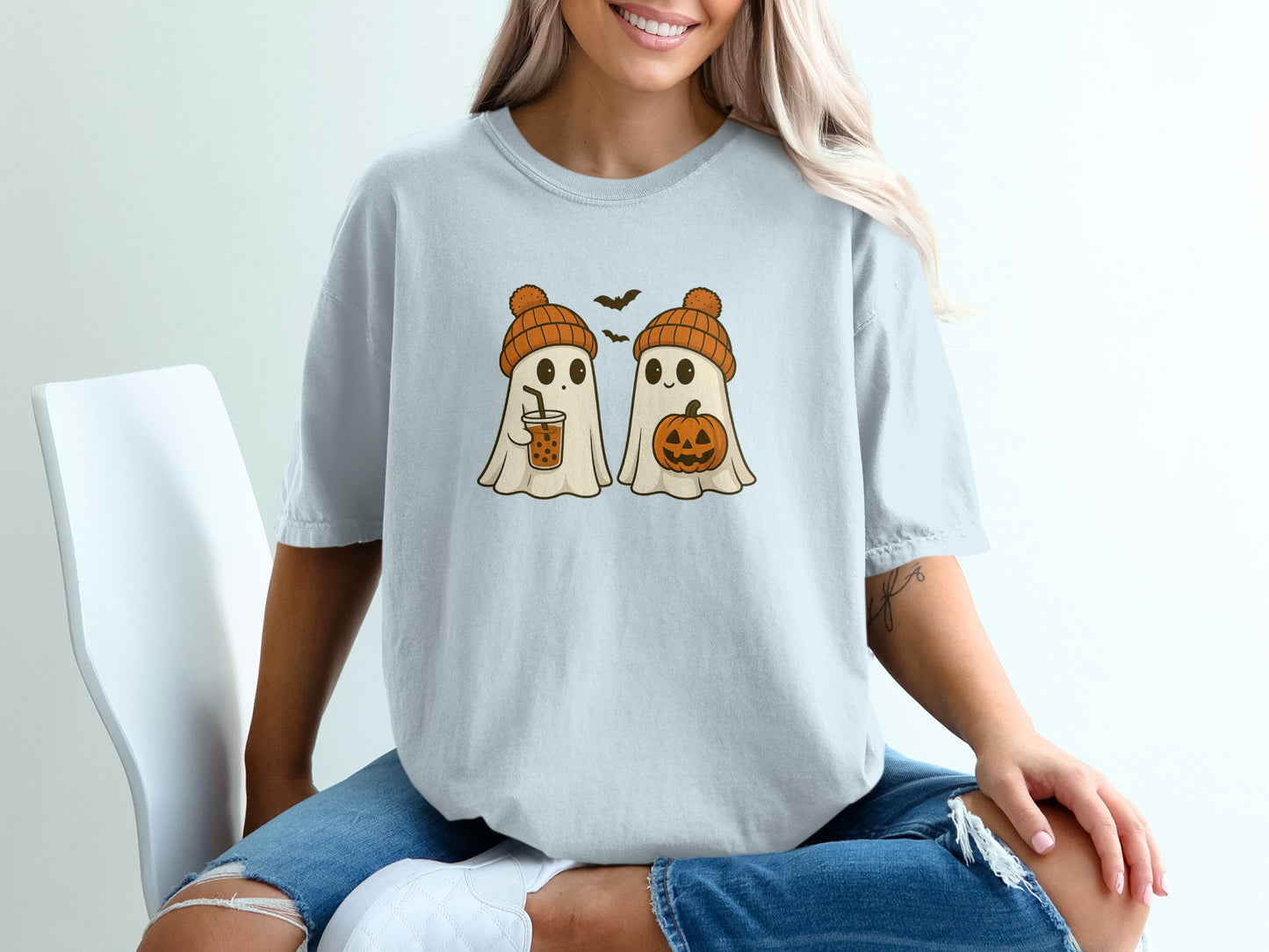 Cute Halloween Ghosts Graphic Tee Shirt product