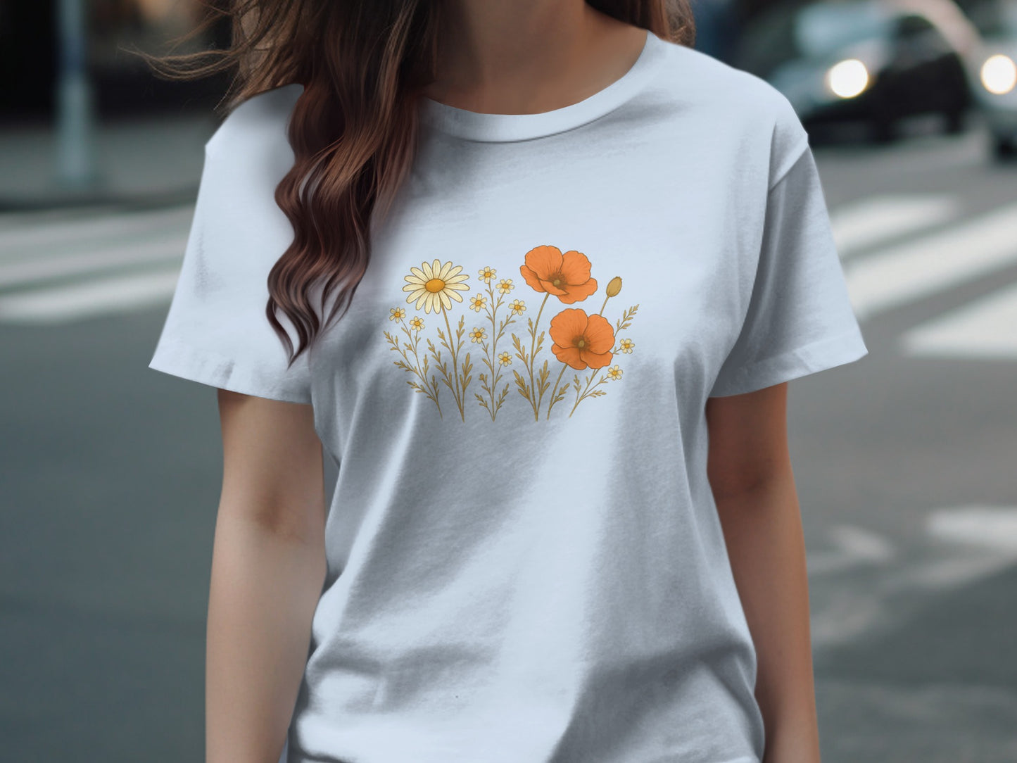Beautiful Floral Graphic White Top for Casual Wear product