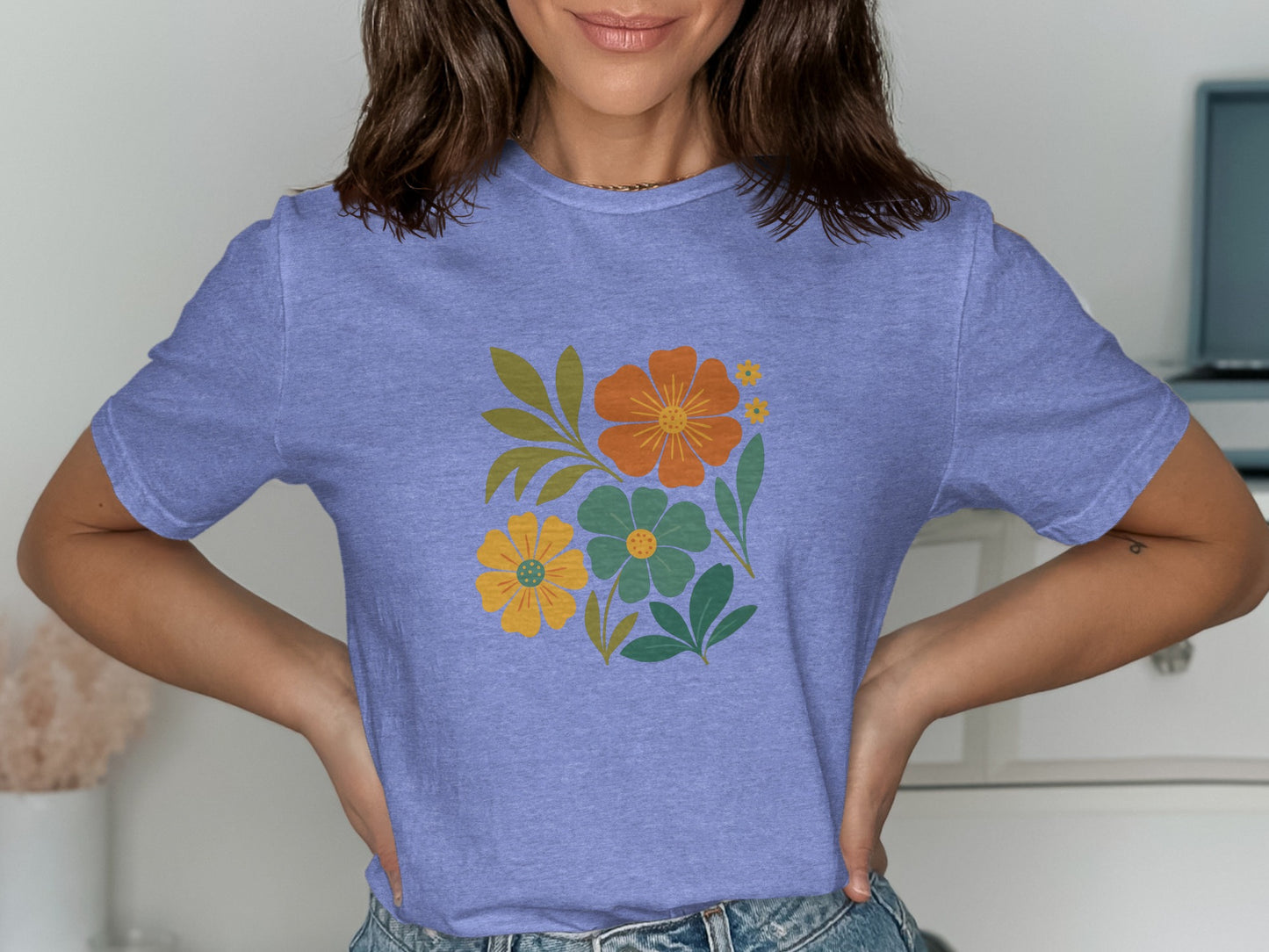 Colorful Wildflower Graphic Short Sleeve Tee product