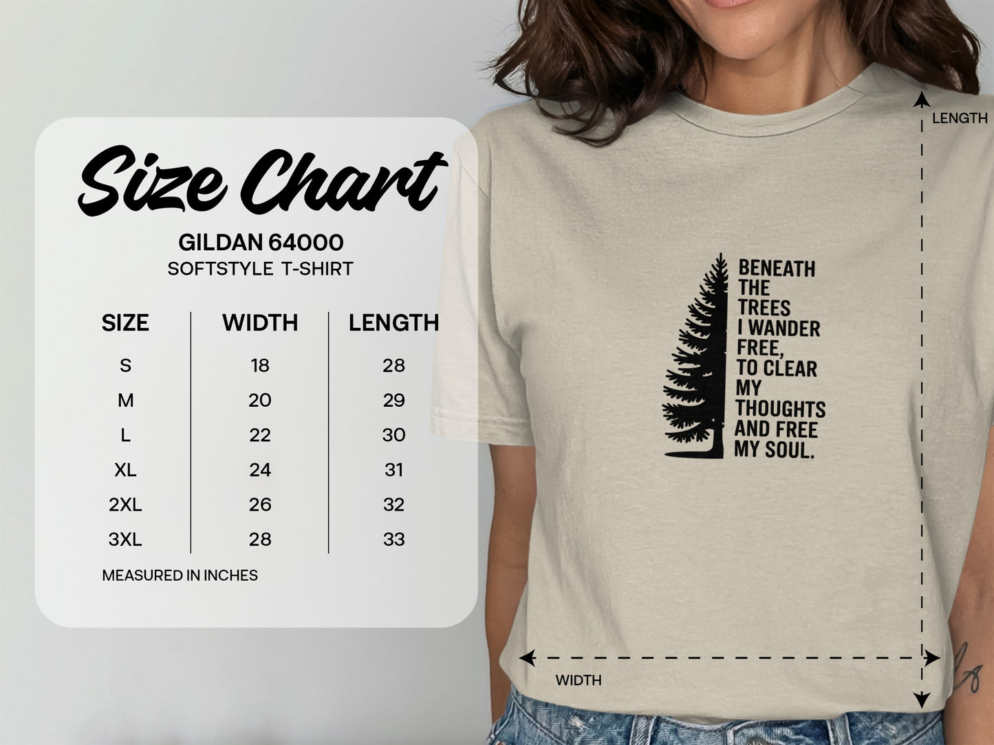 Beneath The Trees I Wander Free Thoughts T-Shirt product