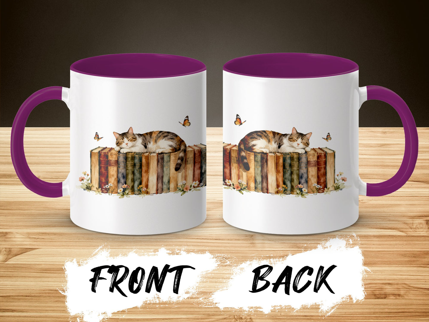 Cat Sleeping Graphic Design Mug Unique Coffee Tea product