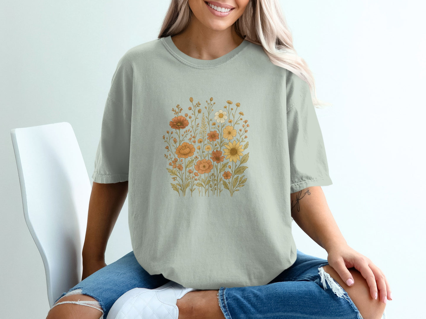 Floral Garden Print Relaxed Fit T-Shirt product