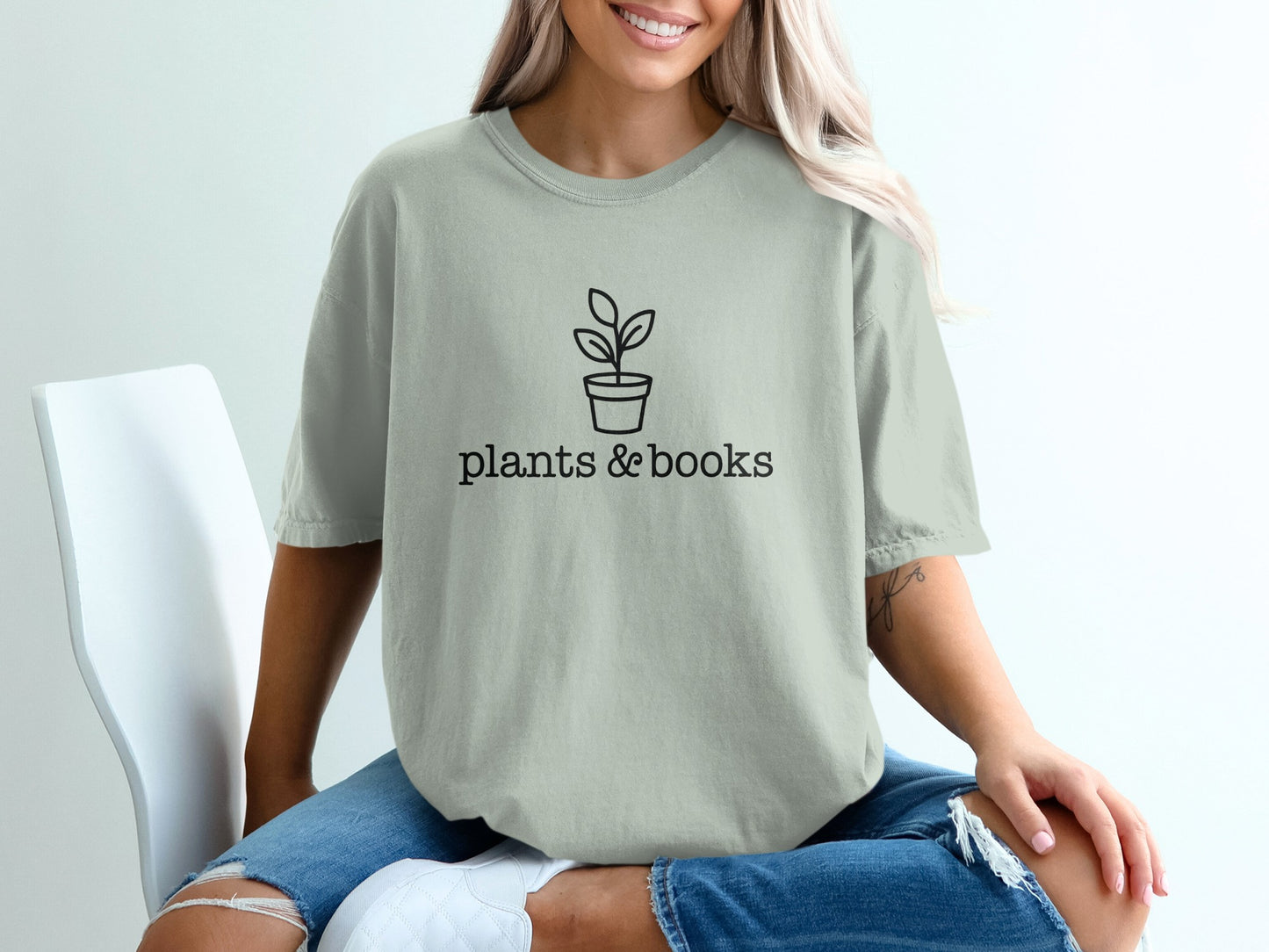 Plants & Books Graphic Tee Shirt Trendy Product