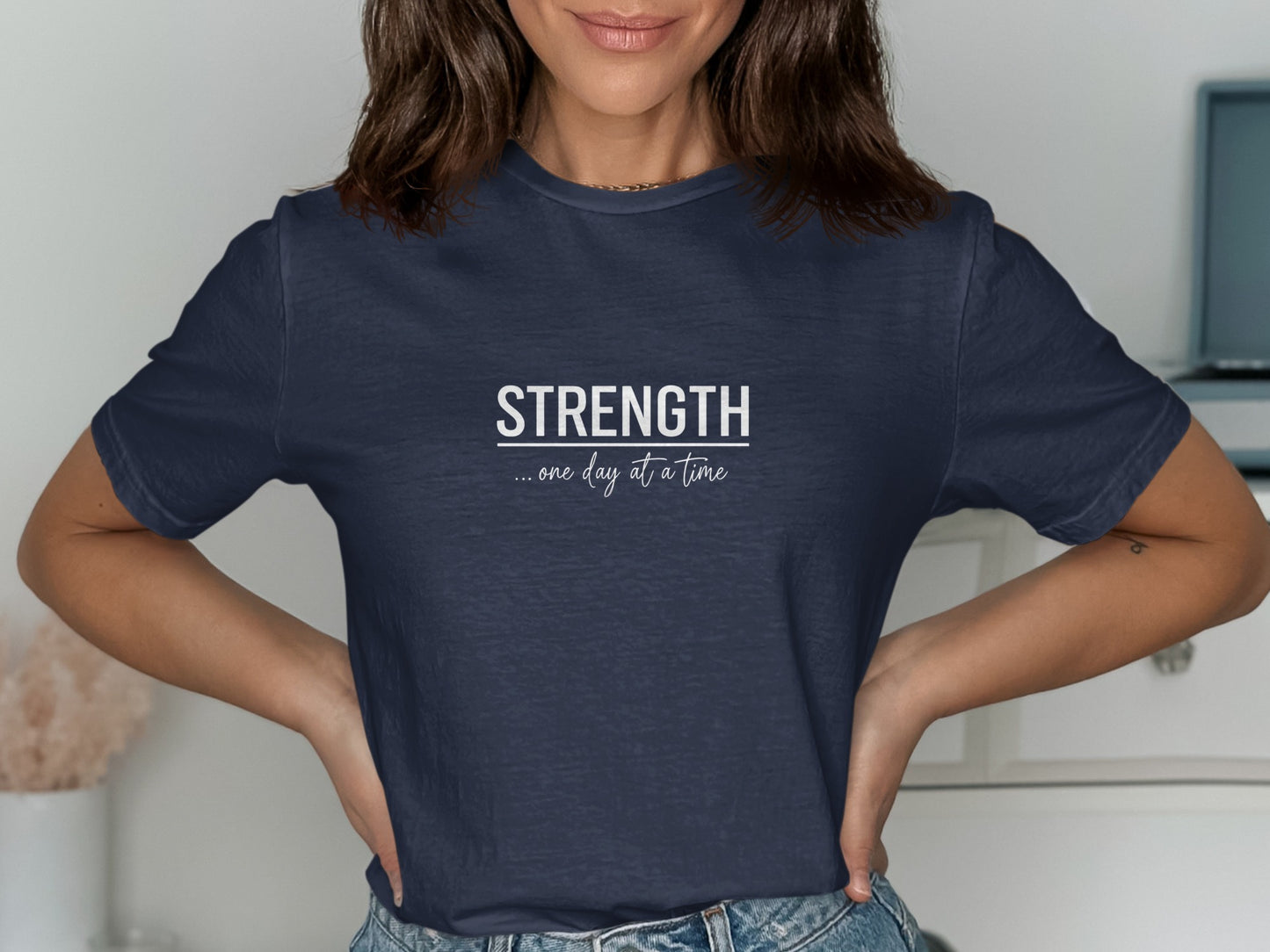 Strength One Day at a Time Motivational Shirt product type