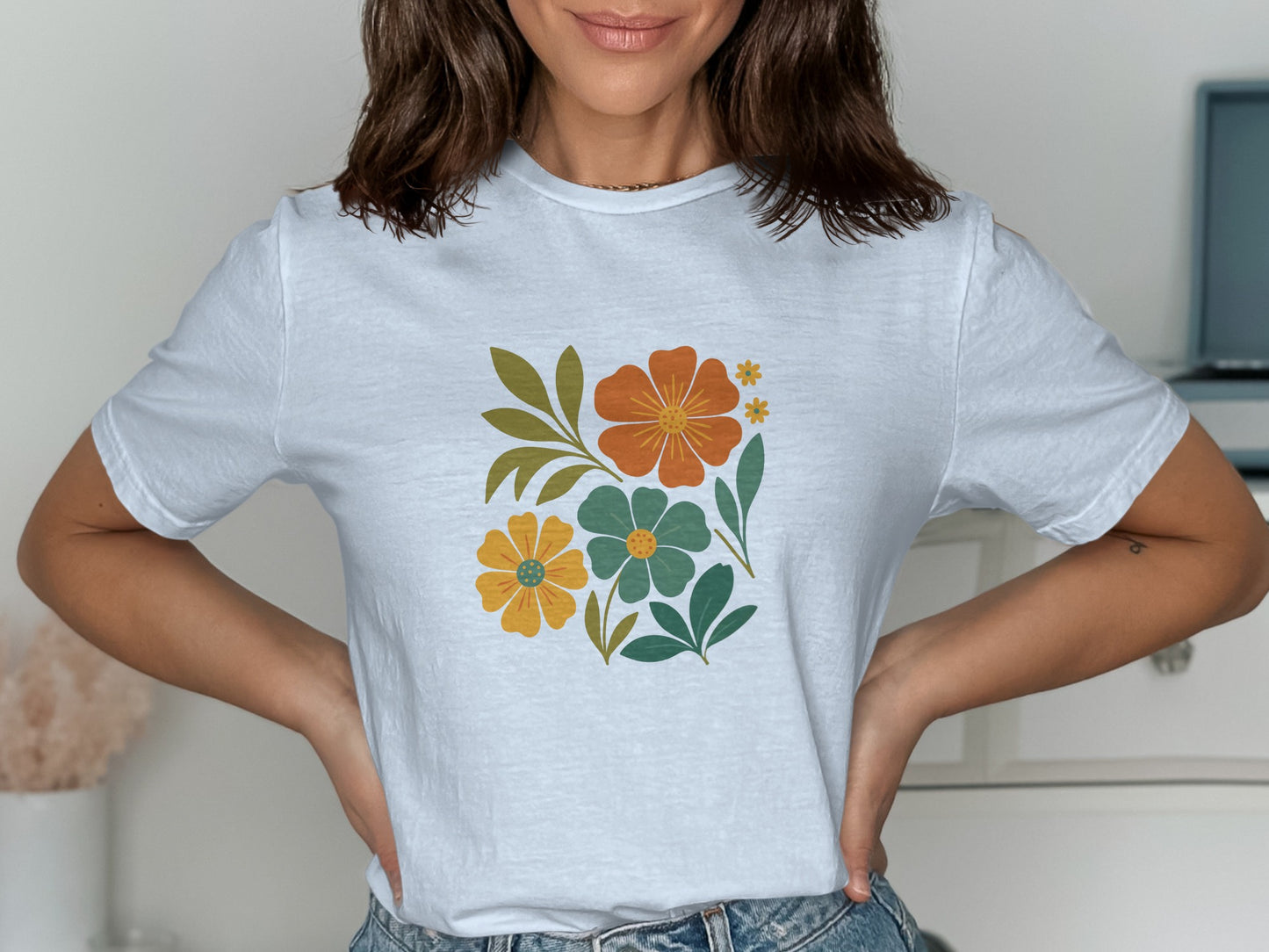 Stylish Floral Graphic Printed T-Shirt product type