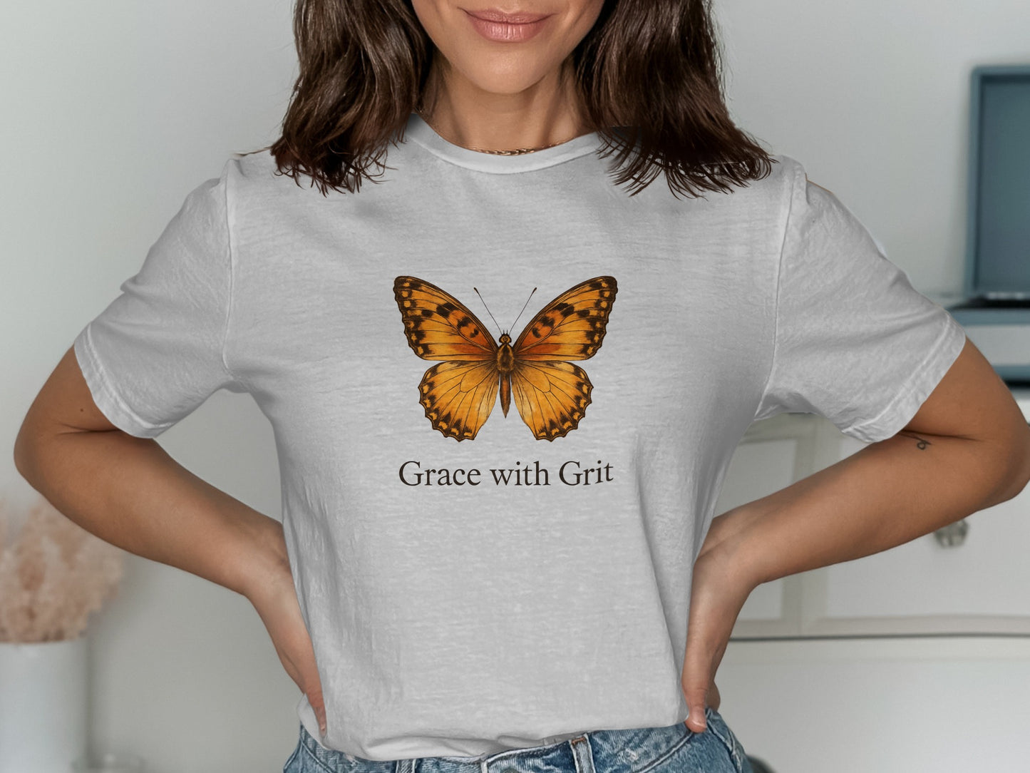 Grace with Grit Butterfly Design T-Shirt product