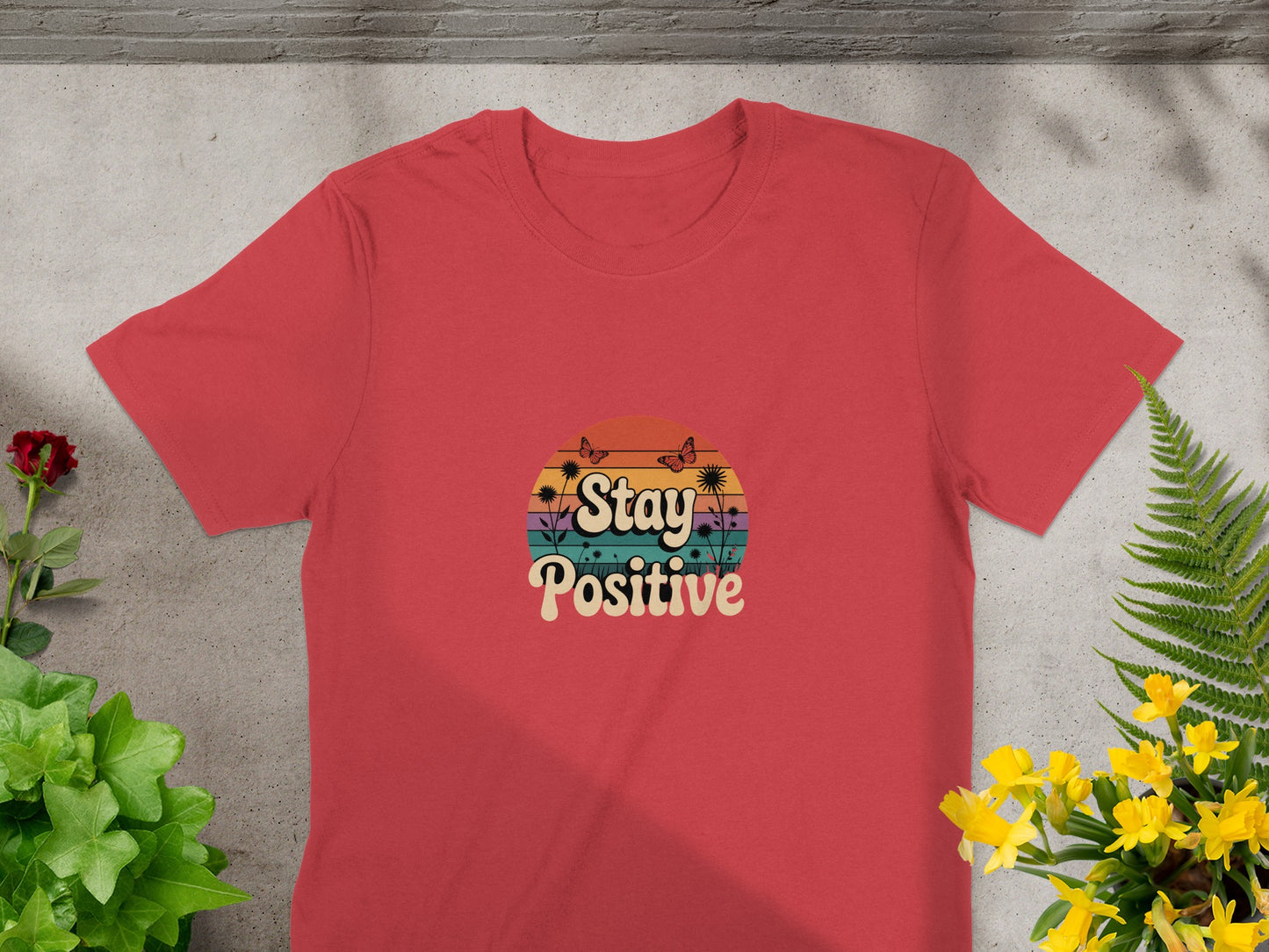 Stay Positive Graphic Tee Shirt Inspirational product type