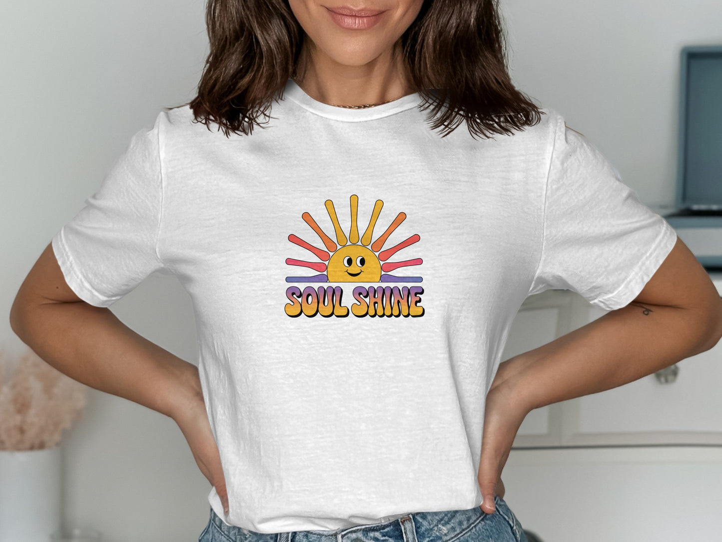 Soul Shine Graphic Tee with Smiling Sun product type