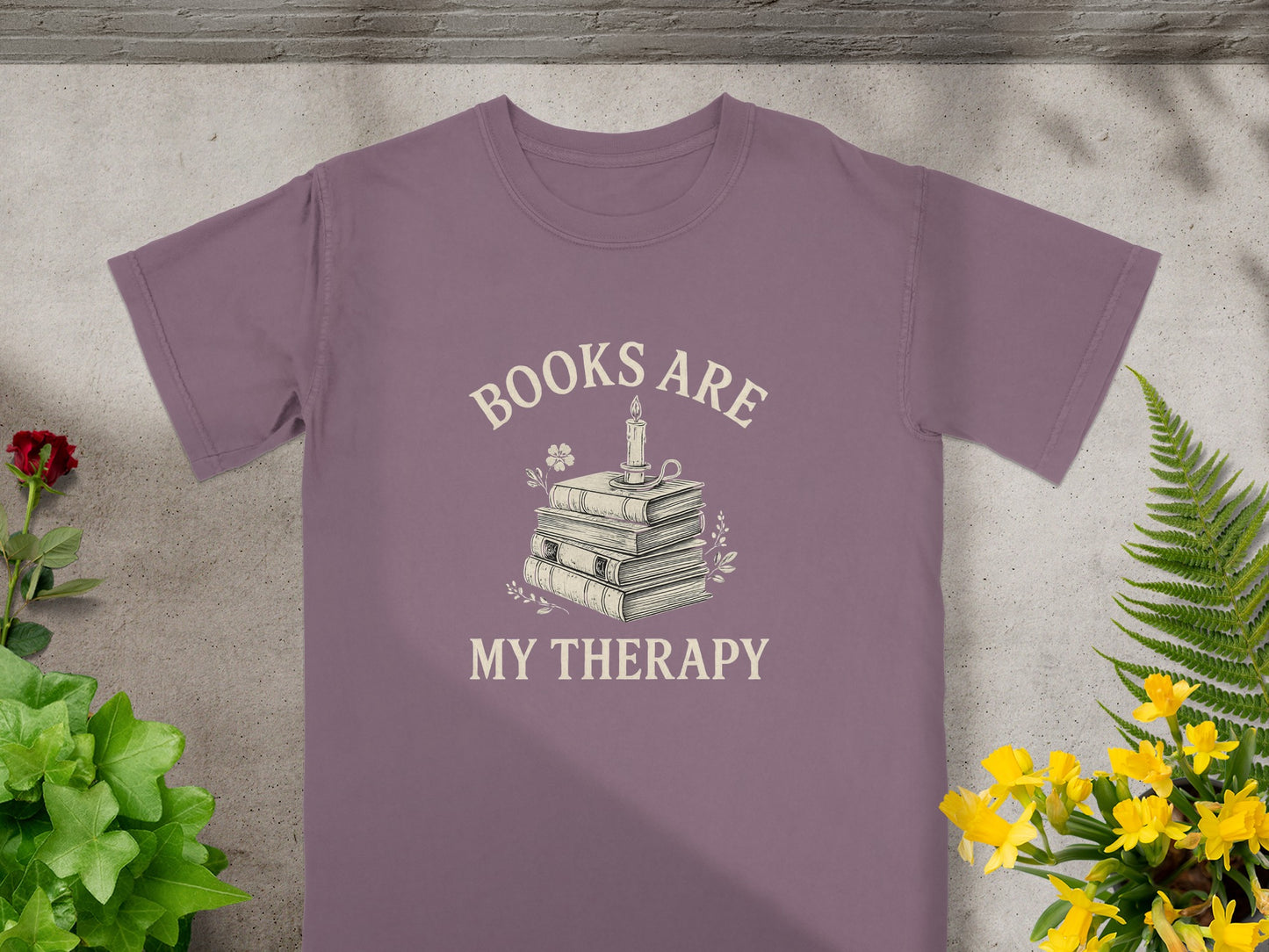 Books Are My Therapy Graphic T-Shirt product