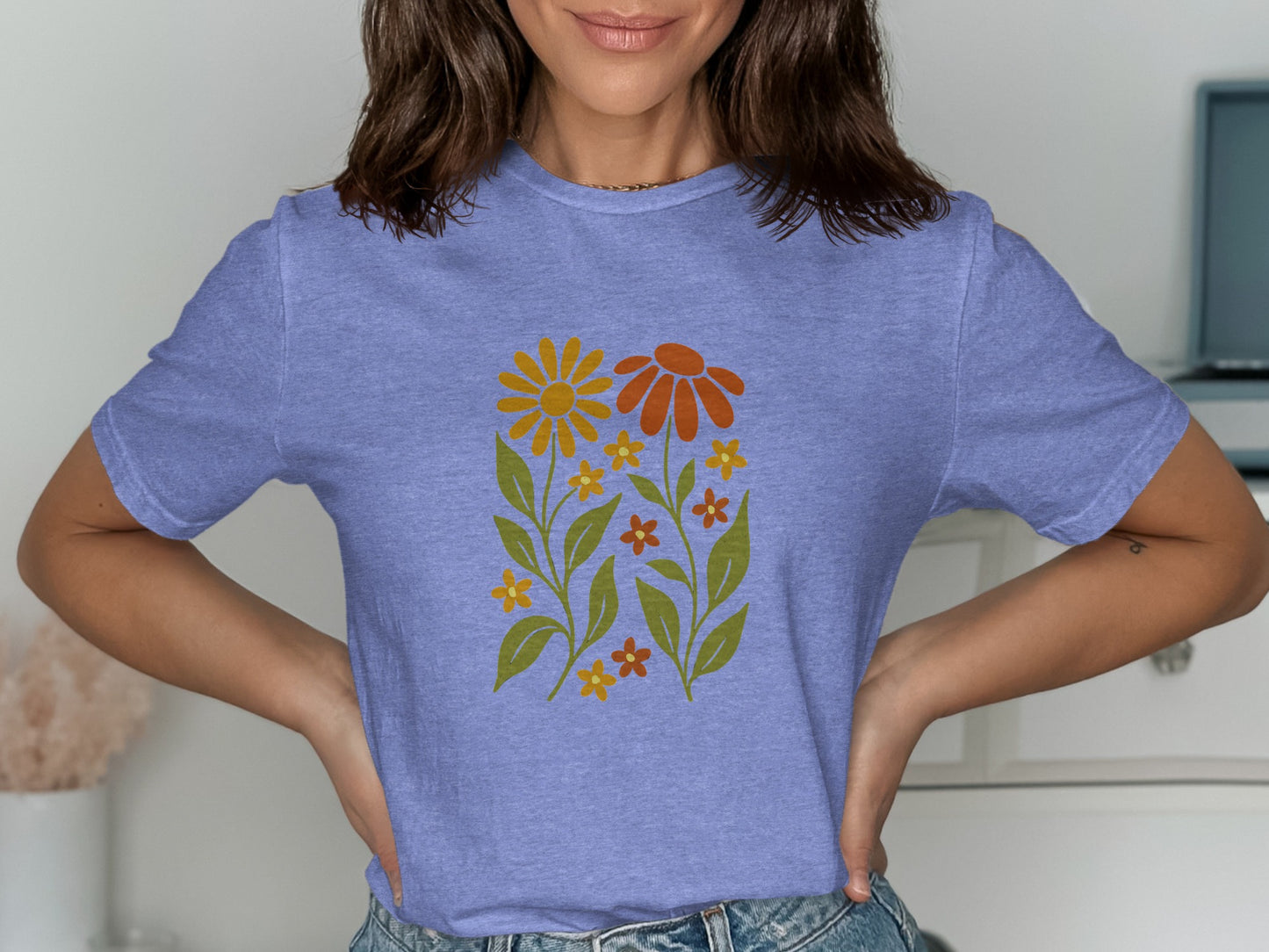Colorful Floral Pattern Graphic Tee product type