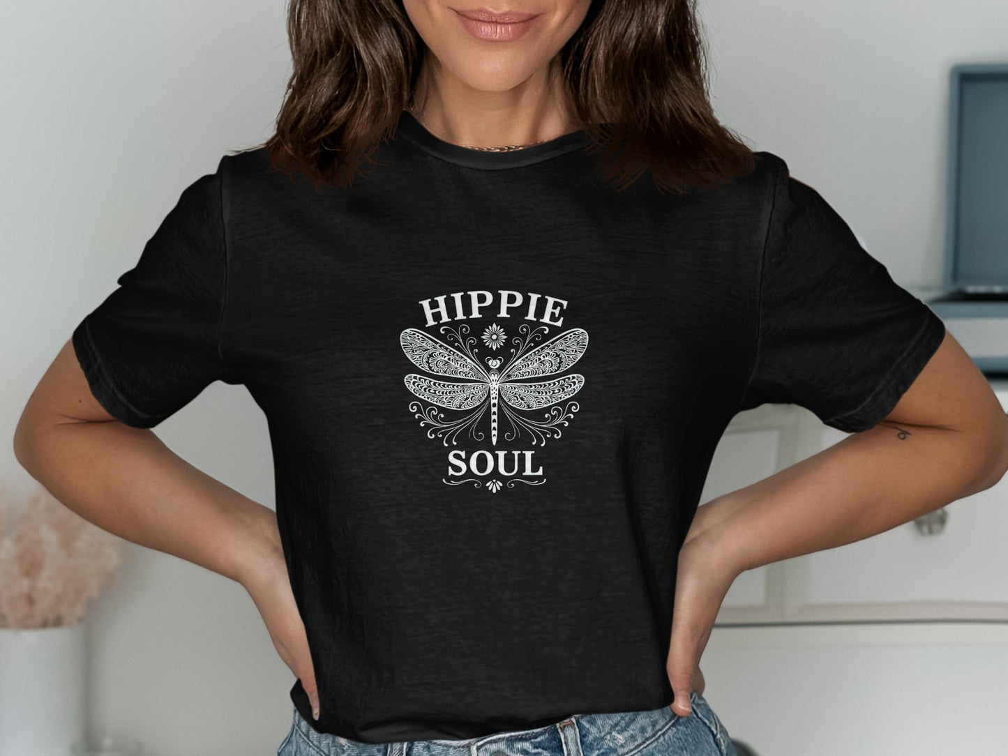 Hippie Soul Dragonfly Graphic Printed Tee Shirt product