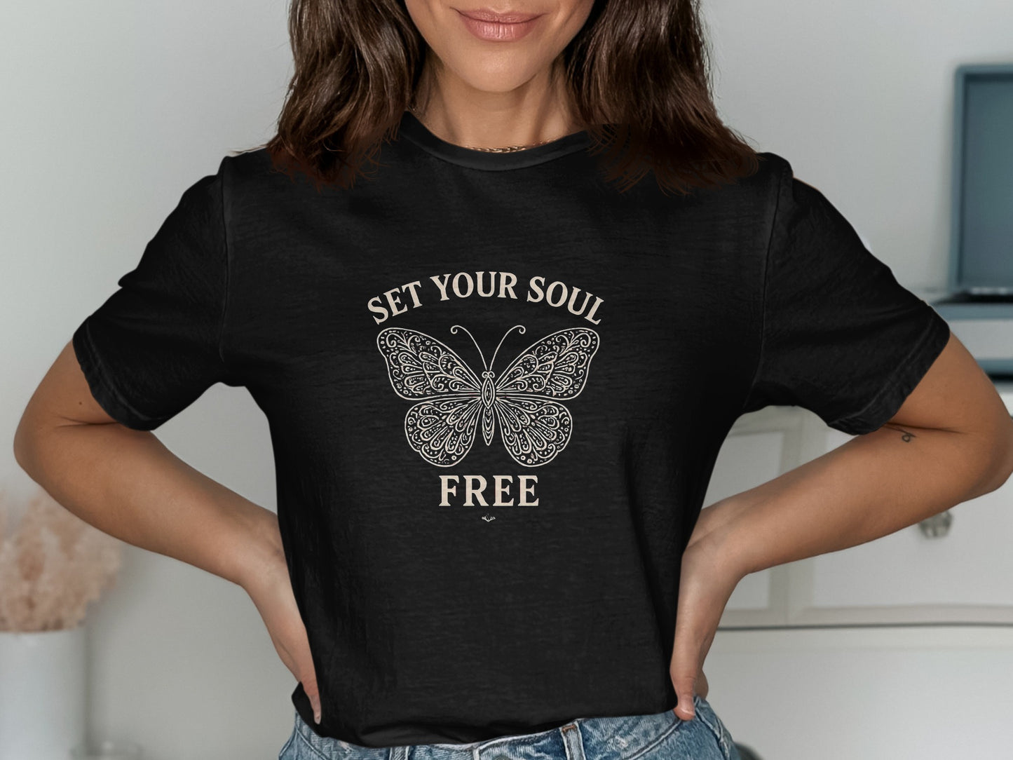 Set Your Soul Free Butterfly Design T-shirt product type