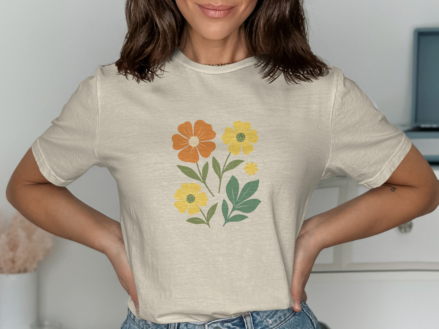 Floral Print Graphic Tee product
