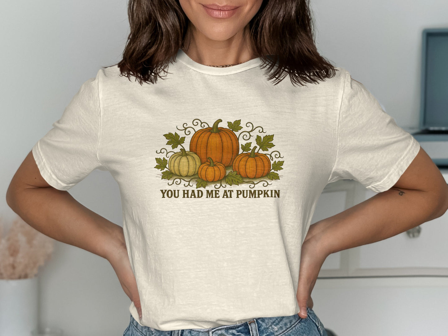 You Had Me At Pumpkin Graphic Tee Shirt Product Type
