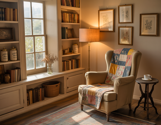 cottage style reading nook