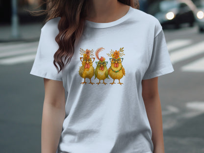 Adorable Trio of Quirky Owls Design T-shirt product type