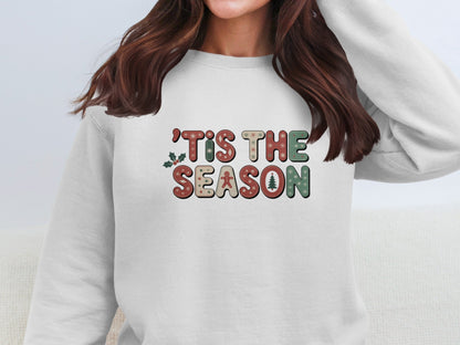 Festive 'Tis The Season Graphic Sweatshirt