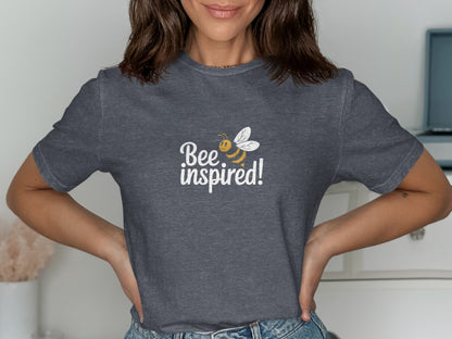 Bee Inspired Graphic Print Casual Tee product type