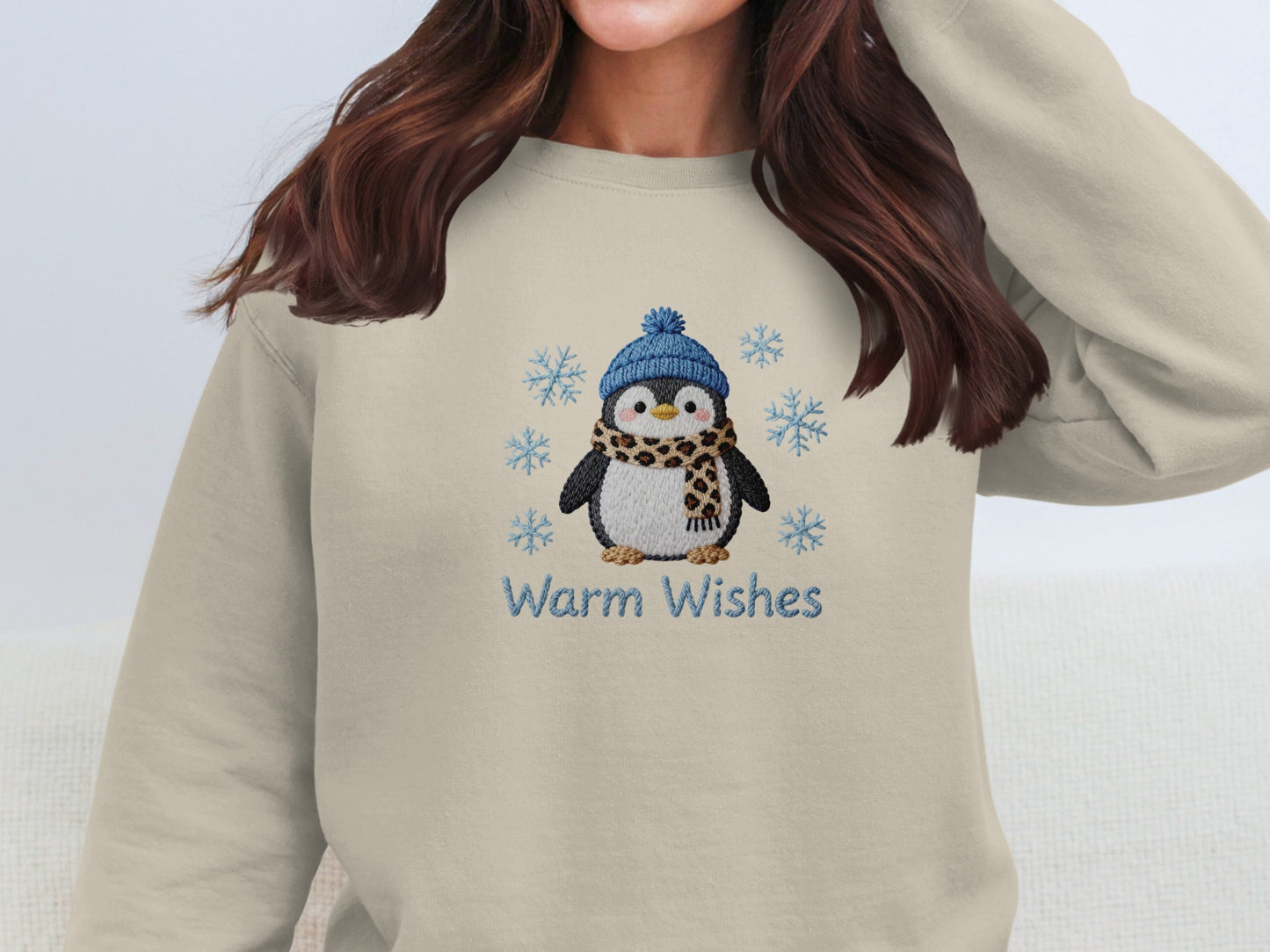 Warm Wishes Penguin Sweatshirt Perfect for Winter