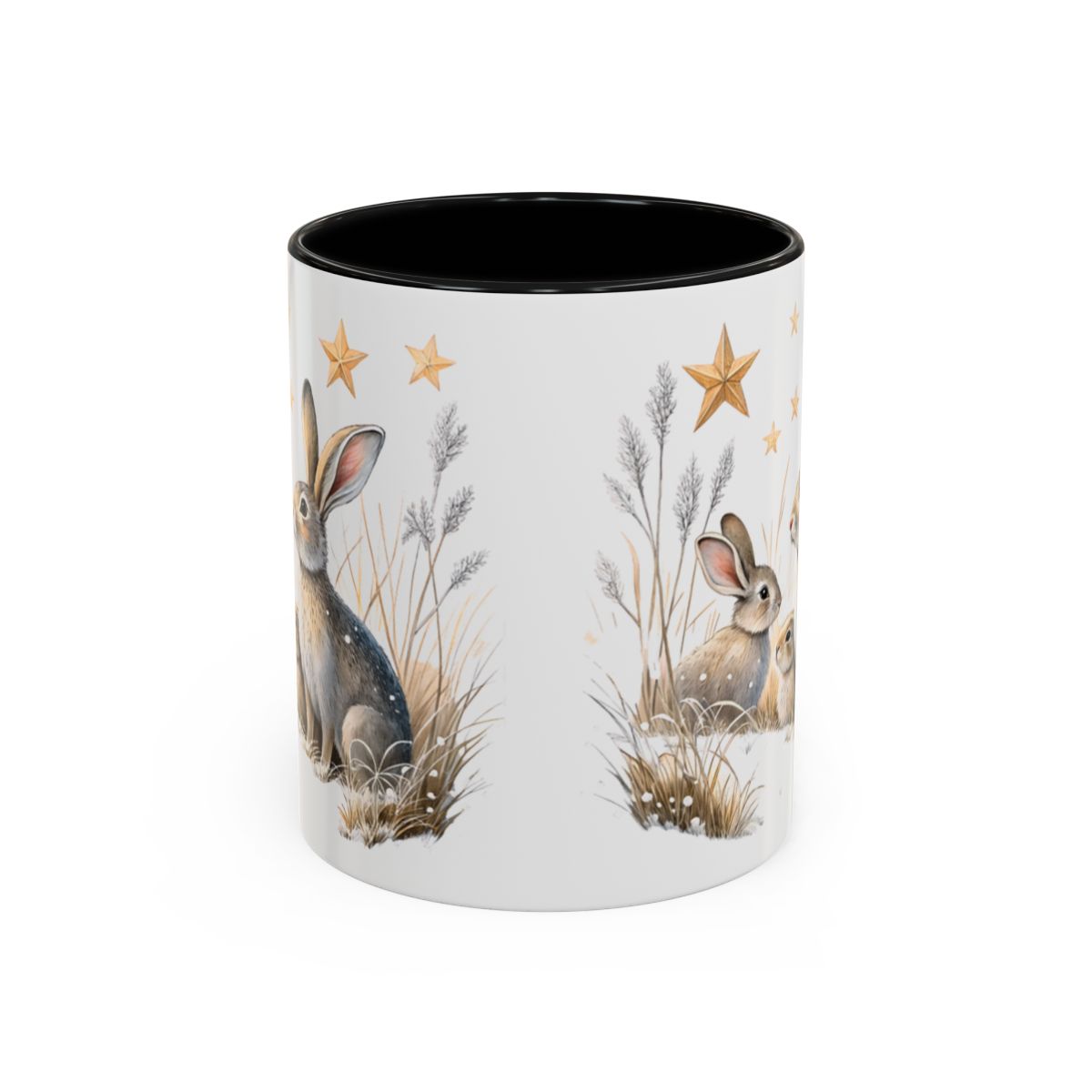 Cute Bunnies and Stars Design for Home Decor Mug